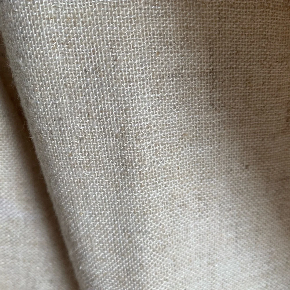 Zara Linen Blend Long Blazer Coat Oatmeal Oversized Dolman Sleeve SKU351 - Picture 7 of 9